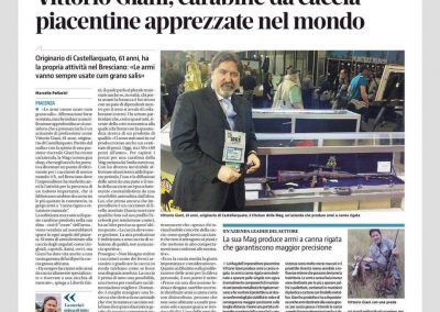 Articolo sull'attività della MAG - giornale di Piacenza